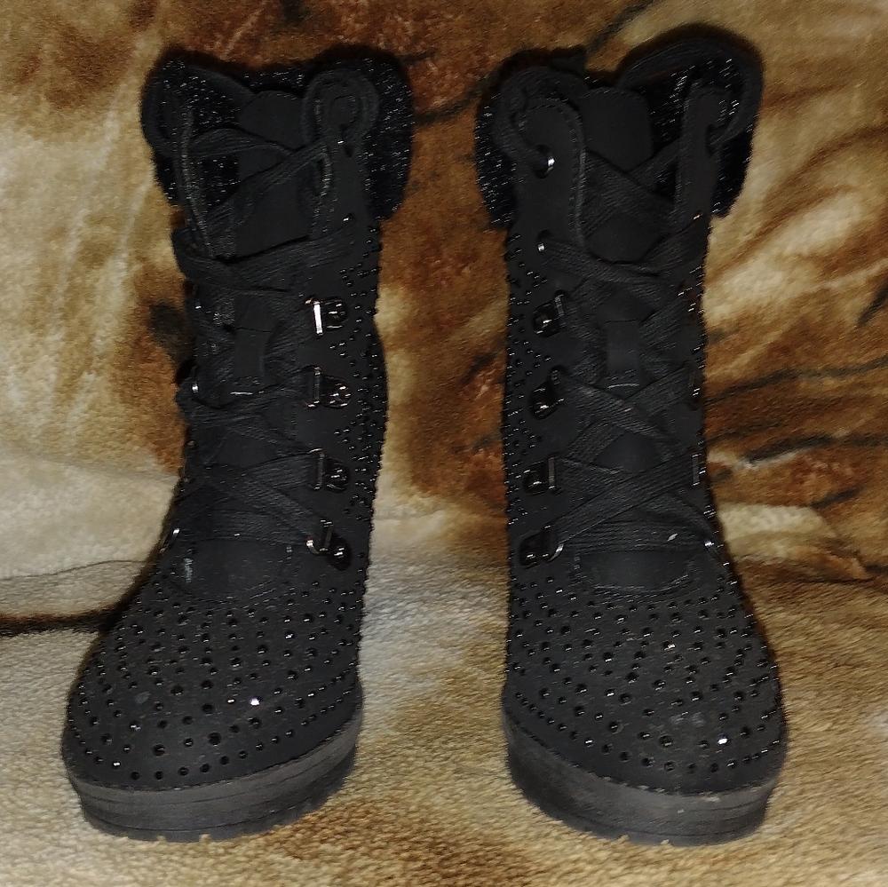 Andiamo Black Winter Heeled Boots